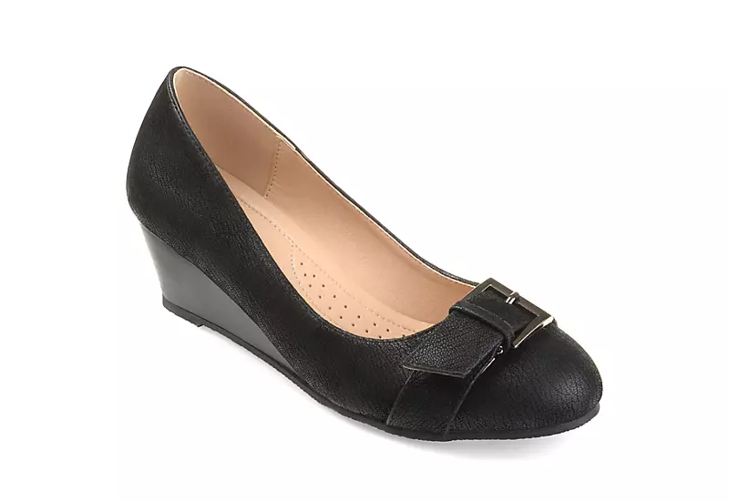Journee Collection Womens Graysn Wedge Pump - Black 1 Journee Collection Womens Graysn Wedge Pump - Black