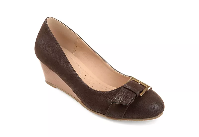 Journee Collection Womens Graysn Wedge Pump - Brown 1 Journee Collection Womens Graysn Wedge Pump - Brown
