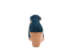 Journee Collection Womens Kedzie Wedge Sandal - Blue -Theydude Store US 01 102266 04