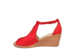 Journee Collection Womens Kedzie Wedge Sandal - Red -Theydude Store US 01 102268 03