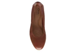 Clarks Womens Jeanette Ease Flat - Tan -Theydude Store US 01 105282 05