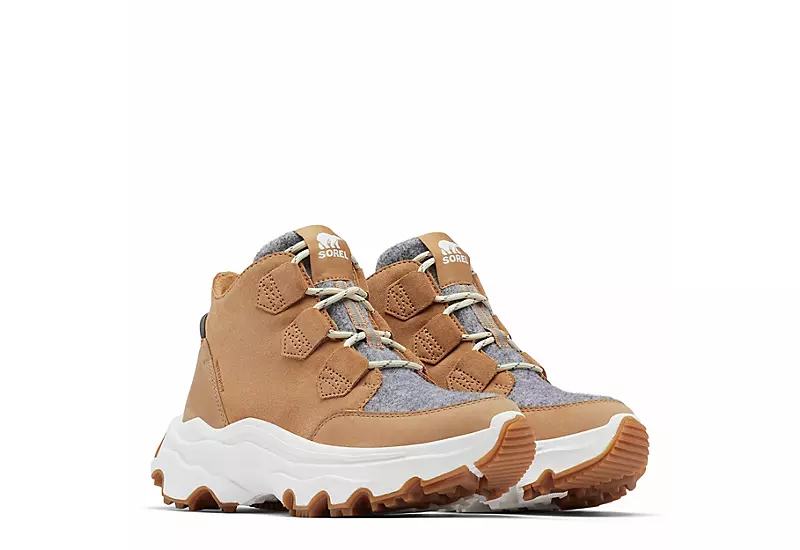 Sorel Womens Kinetic Breakthru Caribou High Top Sneaker - Tan 1 Sorel Womens Kinetic Breakthru Caribou High Top Sneaker - Tan