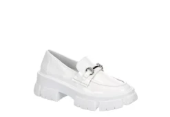 Steve Madden Womens Trifecta Loafer - White