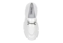 Steve Madden Womens Trifecta Loafer - White -Theydude Store US 01 105877 05