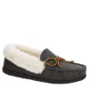 Minnetonka Womens Jessica Trapper Slipper - Dark Grey