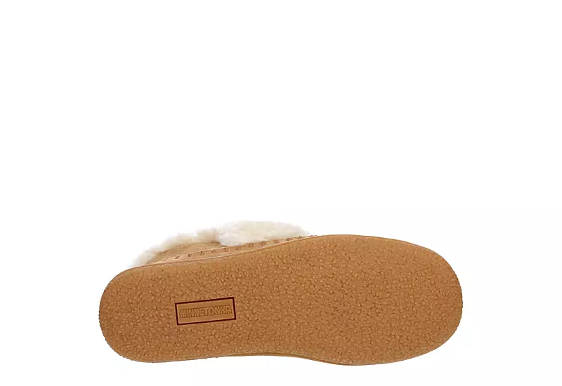 Minnetonka Womens Jule Bootie Slipper - Tan 7 Minnetonka Womens Jule Bootie Slipper - Tan - Image 7