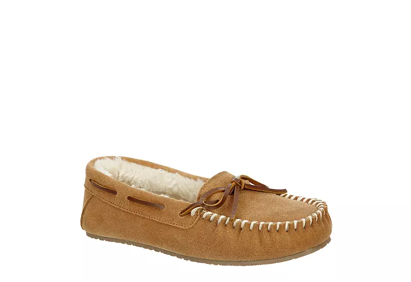 Minnetonka Womens Marj Moc Slipper - Tan 1 Minnetonka Womens Marj Moc Slipper - Tan