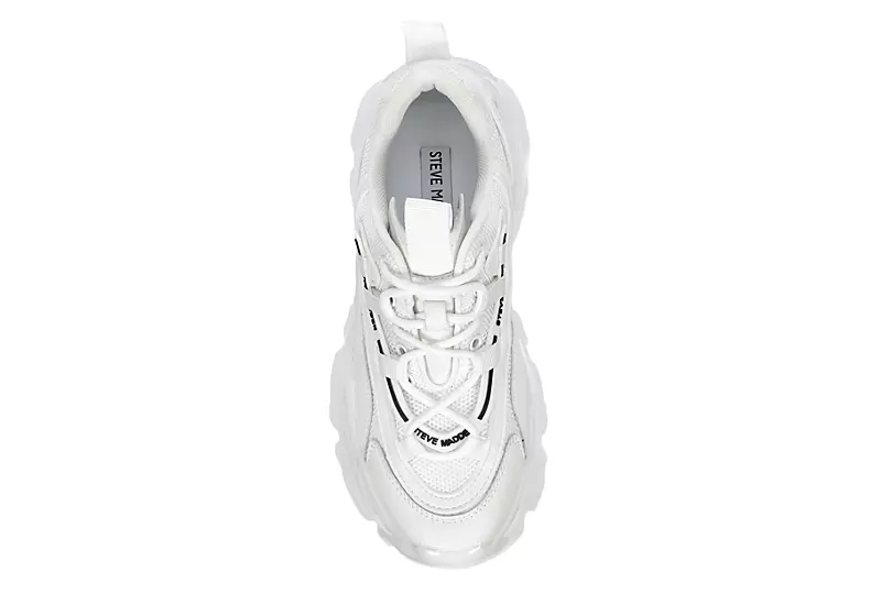 Steve Madden Womens Ecker Sneaker - White 6 Steve Madden Womens Ecker Sneaker - White - Image 6