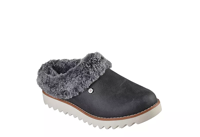 Skechers Womens Mountain Kiss Winter Rock Slipper - Dark Grey 1 Skechers Womens Mountain Kiss Winter Rock Slipper - Dark Grey