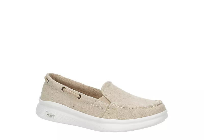 Skechers Womens Arch Fit Skipper Beyond Swell Slip On Sneaker - Natural 1 Skechers Womens Arch Fit Skipper Beyond Swell Slip On Sneaker - Natural