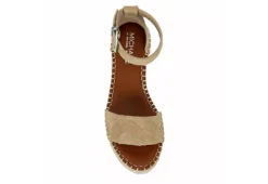 Michael By Michael Shannon Womens Bridgette Wedge Sandal - Tan -Theydude Store US 01 107382 05