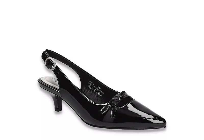 Easy Street Womens Emerin Slingback Pump - Black 1 Easy Street Womens Emerin Slingback Pump - Black