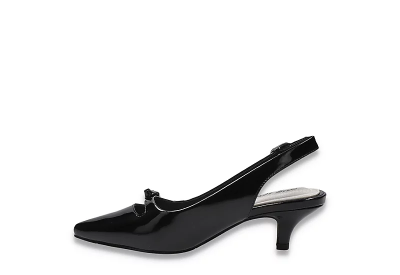 Easy Street Womens Emerin Slingback Pump - Black 4 Easy Street Womens Emerin Slingback Pump - Black - Image 4