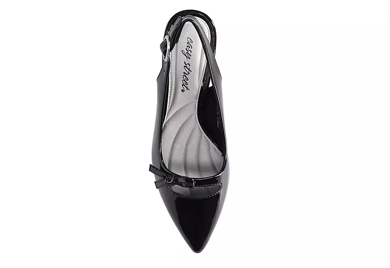 Easy Street Womens Emerin Slingback Pump - Black 6 Easy Street Womens Emerin Slingback Pump - Black - Image 6