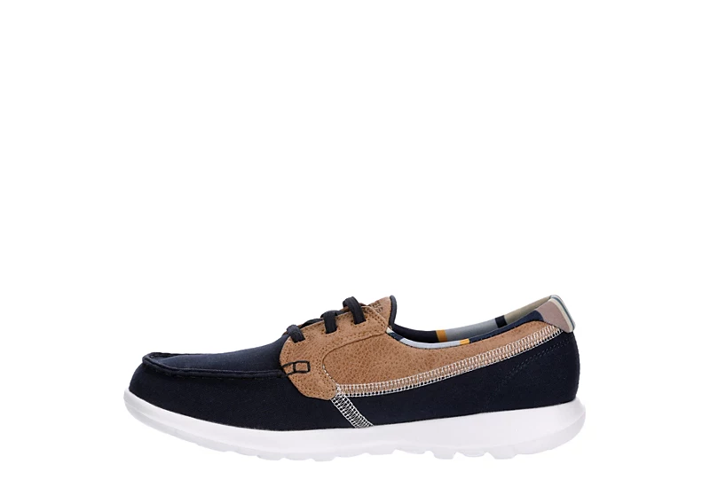 Skechers Womens Go Walk Lite Playa Vista Boat Shoe - Navy 4 Skechers Womens Go Walk Lite Playa Vista Boat Shoe - Navy - Image 4
