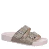 Madden Girl Womens Teddy Footbed Slide Sandal - Blush