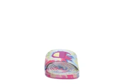Champion Womens Mega Slide Tie Dye Slide Sandal - Pink 9 Champion Womens Mega Slide Tie Dye Slide Sandal - Pink -Theydude Store US 01 202432 02