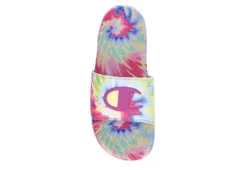 Champion Womens Mega Slide Tie Dye Slide Sandal - Pink 12 Champion Womens Mega Slide Tie Dye Slide Sandal - Pink -Theydude Store US 01 202432 05