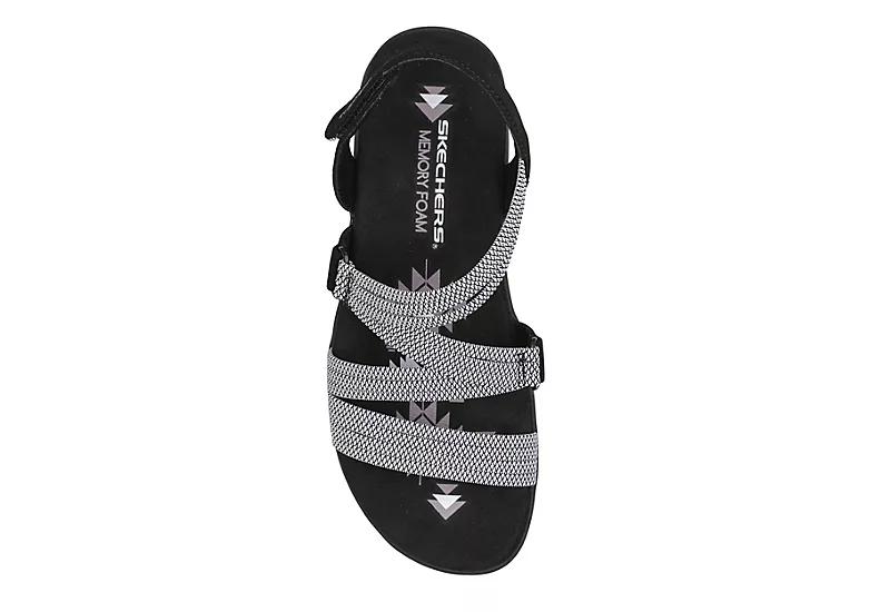 Skechers Womens Reggae Slim - Sweet Route Womens Sandal - Black 4 Skechers Womens Reggae Slim - Sweet Route Womens Sandal - Black - Image 4