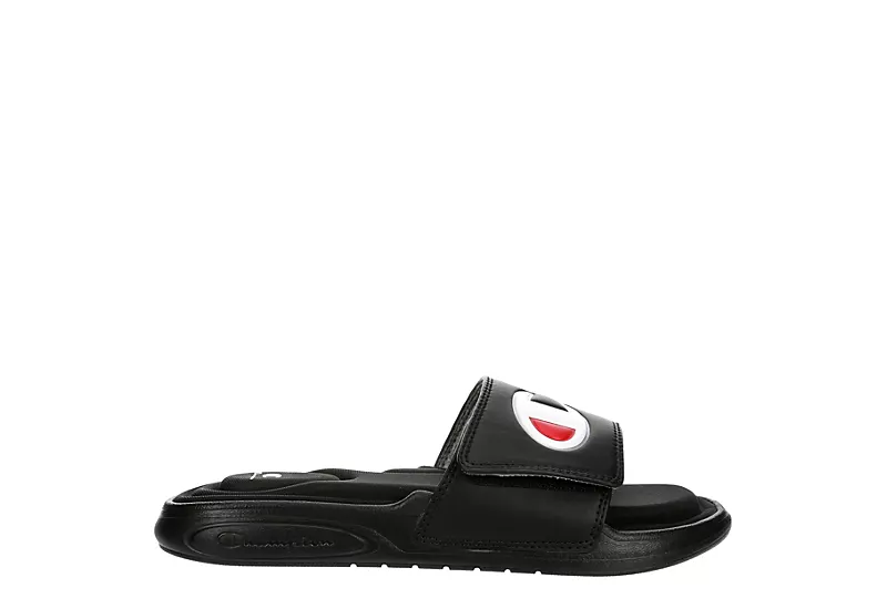 Champion Womens Foundation Split Script Slide Sandal - Black 2 Champion Womens Foundation Split Script Slide Sandal - Black - Image 2