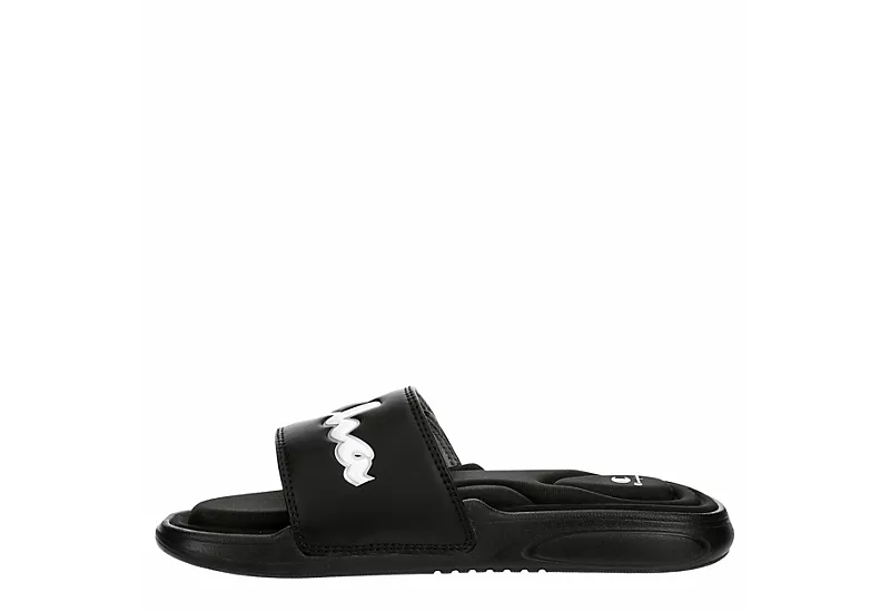 Champion Womens Foundation Split Script Slide Sandal - Black 5 Champion Womens Foundation Split Script Slide Sandal - Black - Image 5