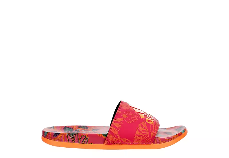 Adidas Womens Adilette Comfort Slide Sandal - Orange 2 Adidas Womens Adilette Comfort Slide Sandal - Orange - Image 2