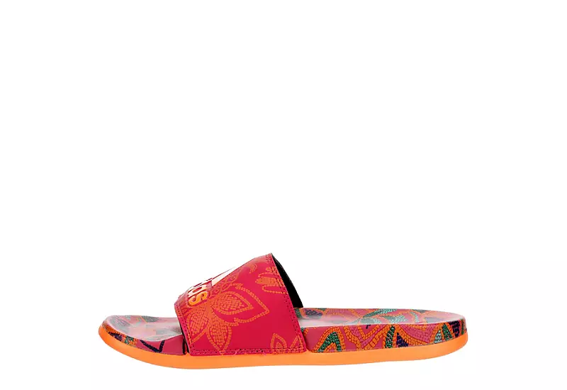 Adidas Womens Adilette Comfort Slide Sandal - Orange 4 Adidas Womens Adilette Comfort Slide Sandal - Orange - Image 4