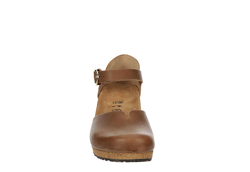 Birkenstock Womens Mary Wedge Sandal - Cognac 3 Birkenstock Womens Mary Wedge Sandal - Cognac - Image 3