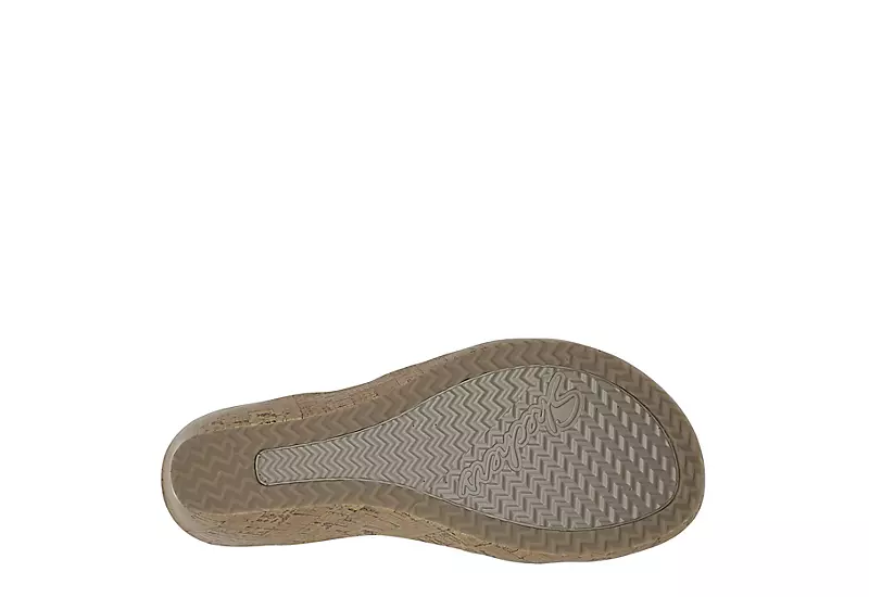Skechers Womens Beverlee-delicate Glow Wedge Sandal - Cognac 5 Skechers Womens Beverlee-delicate Glow Wedge Sandal - Cognac - Image 5