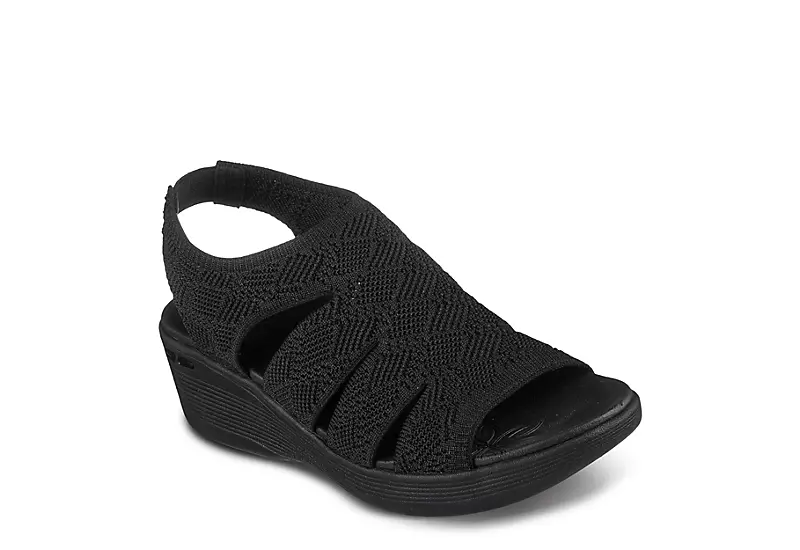 Skechers Womens Pier Lite-memory Maker Sandal - Black 1 Skechers Womens Pier Lite-memory Maker Sandal - Black