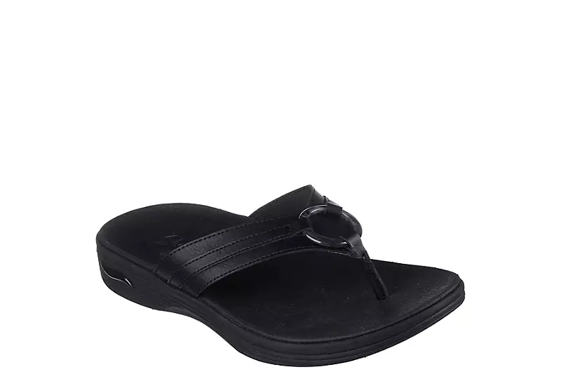 Skechers Womens Arch Fit Maui Sandal - Black 1 Skechers Womens Arch Fit Maui Sandal - Black