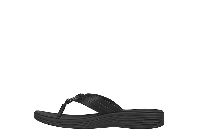 Skechers Womens Arch Fit Maui Sandal - Black 3 Skechers Womens Arch Fit Maui Sandal - Black - Image 3