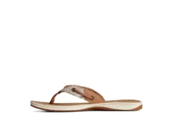 Sperry Womens Seafish Chambray Stripes Flip Flop Sandal - Tan -Theydude Store US 01 203195 03