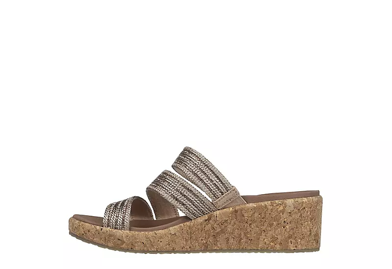 Skechers Womens Beverlee Always Classy Wedge Sandal - Rose Gold 3 Skechers Womens Beverlee Always Classy Wedge Sandal - Rose Gold - Image 3