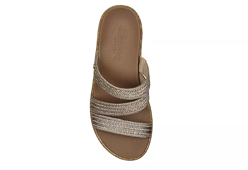 Skechers Womens Beverlee Always Classy Wedge Sandal - Rose Gold 4 Skechers Womens Beverlee Always Classy Wedge Sandal - Rose Gold - Image 4