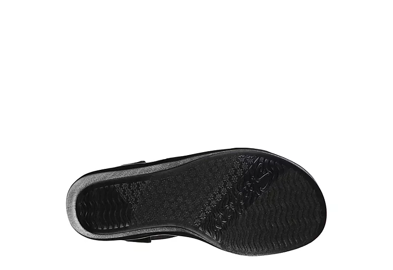 Skechers Womens Rumble On - Camp Glam Wedge Sandal - Black 5 Skechers Womens Rumble On - Camp Glam Wedge Sandal - Black - Image 5