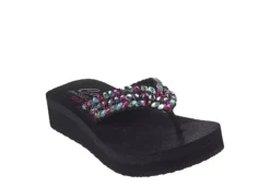 Skechers Womens Lovely Oasis Flip Flop Sandal - Black