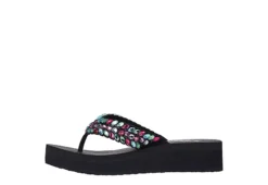 Skechers Womens Lovely Oasis Flip Flop Sandal - Black 9 Skechers Womens Lovely Oasis Flip Flop Sandal - Black -Theydude Store US 01 203267 02