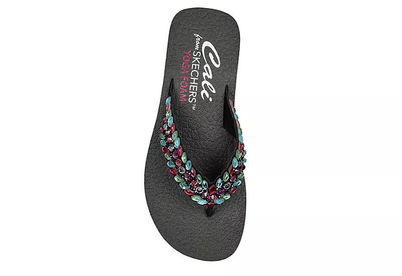 Skechers Womens Lovely Oasis Flip Flop Sandal - Black 4 Skechers Womens Lovely Oasis Flip Flop Sandal - Black - Image 4