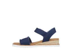 Skechers Womens Desert Kiss - Adobe Princess Wedge Sandal - Navy -Theydude Store US 01 203275 02