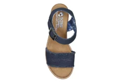 Skechers Womens Desert Kiss - Adobe Princess Wedge Sandal - Navy -Theydude Store US 01 203275 03