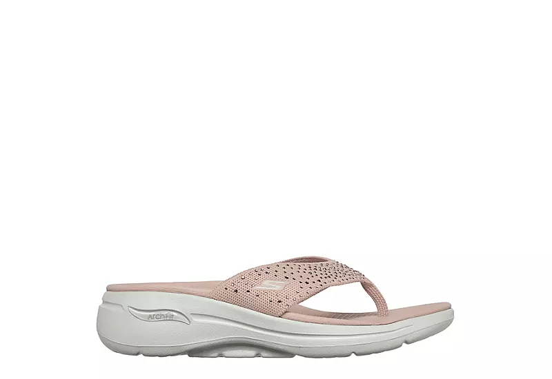 Skechers Womens Dazzle- Arch Fit Flip Flop Sandal - Pink 2 Skechers Womens Dazzle- Arch Fit Flip Flop Sandal - Pink - Image 2