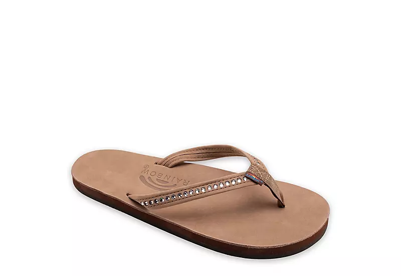 Rainbow Sandals Womens Crystal Collection Flip Flop Sandal - Brown 1 Rainbow Sandals Womens Crystal Collection Flip Flop Sandal - Brown