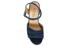 Michael By Michael Shannon Womens Maria Wedge Sandal - Denim -Theydude Store US 01 203328 05