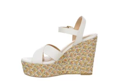 Michael By Michael Shannon Womens Luna Wedge Sandal - White -Theydude Store US 01 203329 03