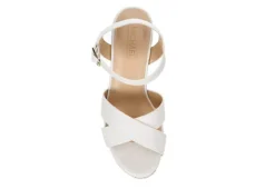 Michael By Michael Shannon Womens Luna Wedge Sandal - White -Theydude Store US 01 203329 05