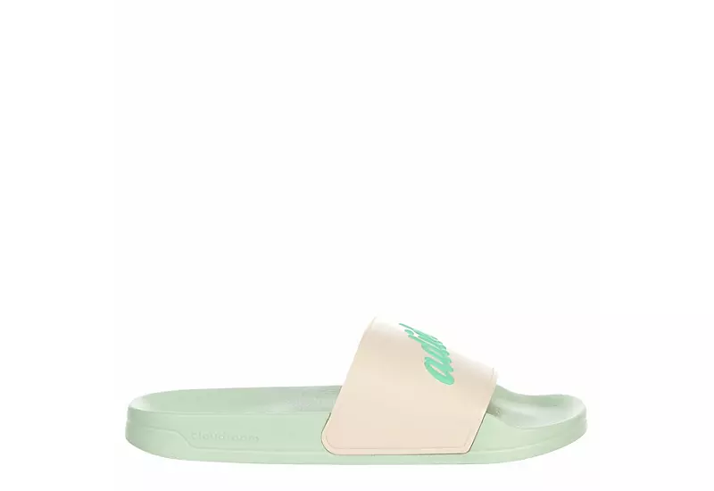 Adidas Womens Adilette Shower Slide Sandal - Pale Pink 2 Adidas Womens Adilette Shower Slide Sandal - Pale Pink - Image 2