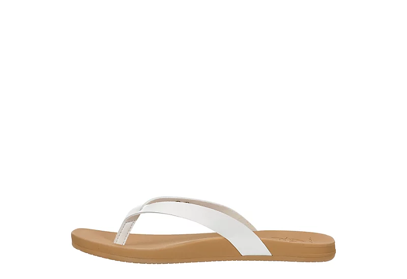 Reef Womens Stella Court Flip Flop Sandal - White 4 Reef Womens Stella Court Flip Flop Sandal - White - Image 4