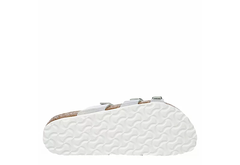 Birkenstock Womens Franca Vegan Footbed Sandal - Silver 7 Birkenstock Womens Franca Vegan Footbed Sandal - Silver - Image 7