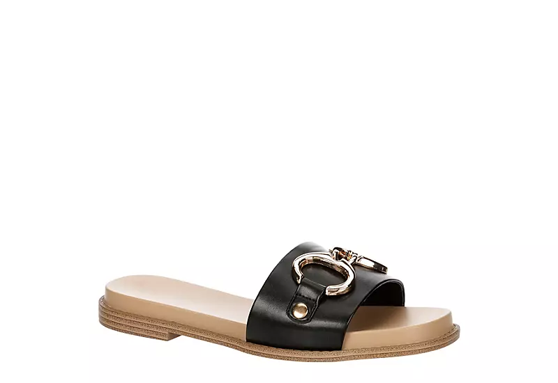 Michael By Michael Shannon Womens Jade Slide Sandal - Black 1 Michael By Michael Shannon Womens Jade Slide Sandal - Black